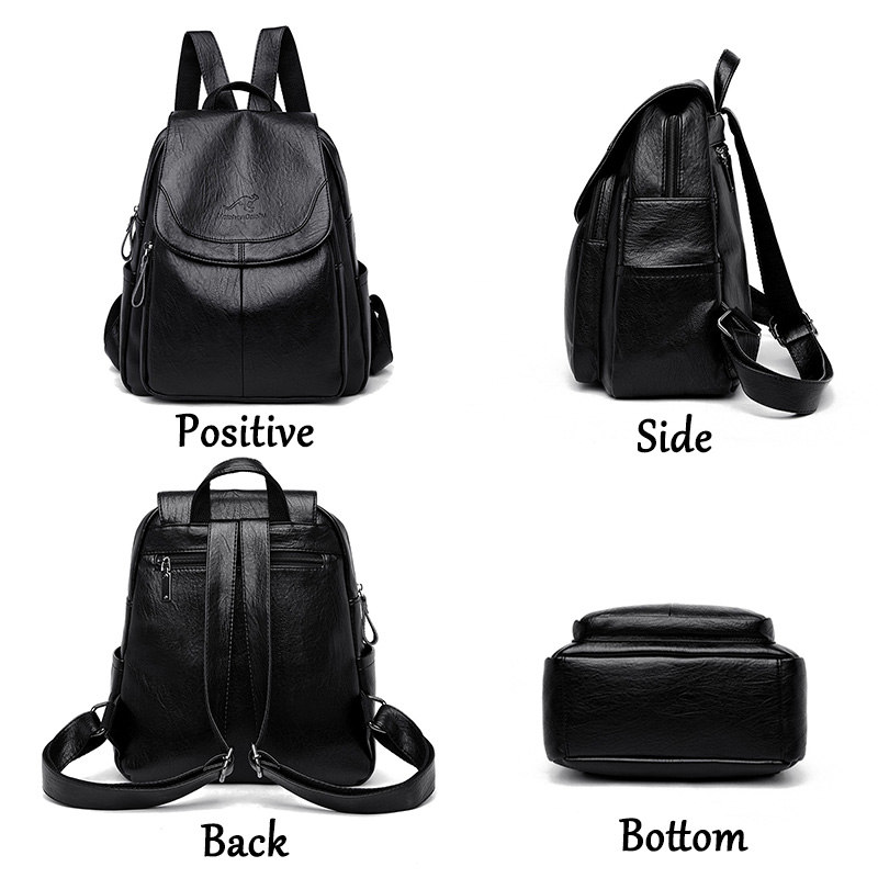 Women'S Vegan Bags - กระเป๋าเป้หนังแท้สไตล์วินเทจสำหรับผู้หญิง 9 สี กระเป๋าสะพายไหล่สำหรับเดินทางแบบลำลอง กระเป๋าเป้สำหรับผู้หญิง กระเป๋าไปโรงเรียน