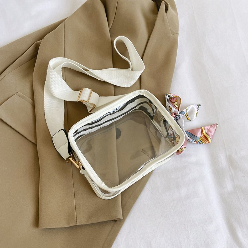 Jelly Bag Clear Pvc - กระเป๋าสะพายข้างเจลลี่ใส กระเป๋าเจลลี่ กระเป๋าเก็บของ กระเป๋าสะพายไหล่ PVC กระเป๋าเครื่องสำอาง