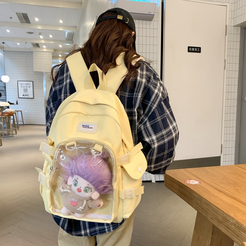 Women'S Japanese Bags - กระเป๋าเป้สะพายหลังญี่ปุ่นน่ารักสำหรับผู้หญิงขนาด20ซม. สำหรับนักเรียนวิทยาลัยตุ๊กตากระเป๋าสำหรับเด็กผู้หญิงวัยรุ่นกระเป๋าเป้สะพายหลังถุงใส