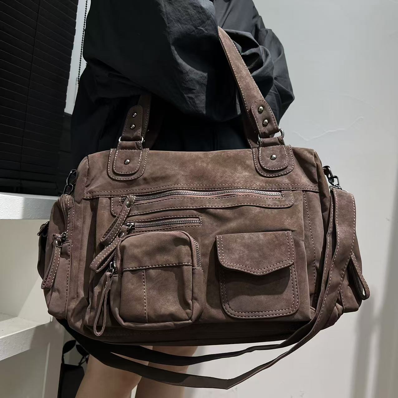 Women Bags For Airport - แฟชั่นสตรี Y2K สาวร้อน Punk กระเป๋ารถจักรยานยนต์ขนาดใหญ่ความจุ Multi