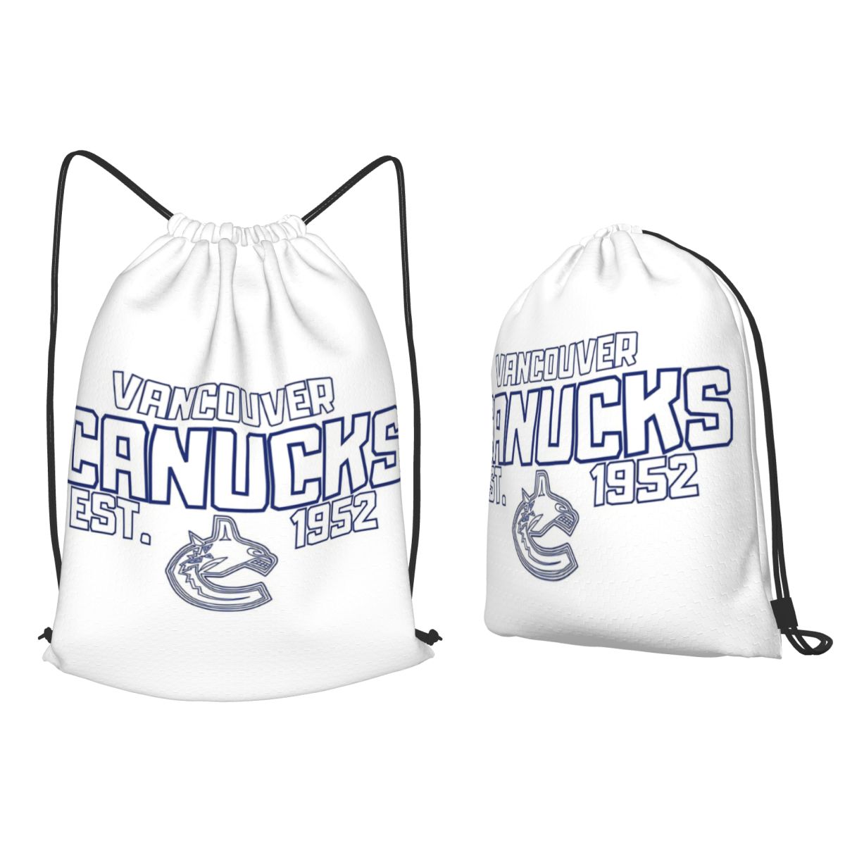 Women Bags Canada - แวนคูเวอร์ แคนเน็กซ์ ฮอกกี้ แคนาดากระเป๋าเป้สะพายหลังแบบมีเชือกรูดอเนกประสงค์ กระเป๋าใส่ของจุกจิก กระเป๋าใส่หนังสือ