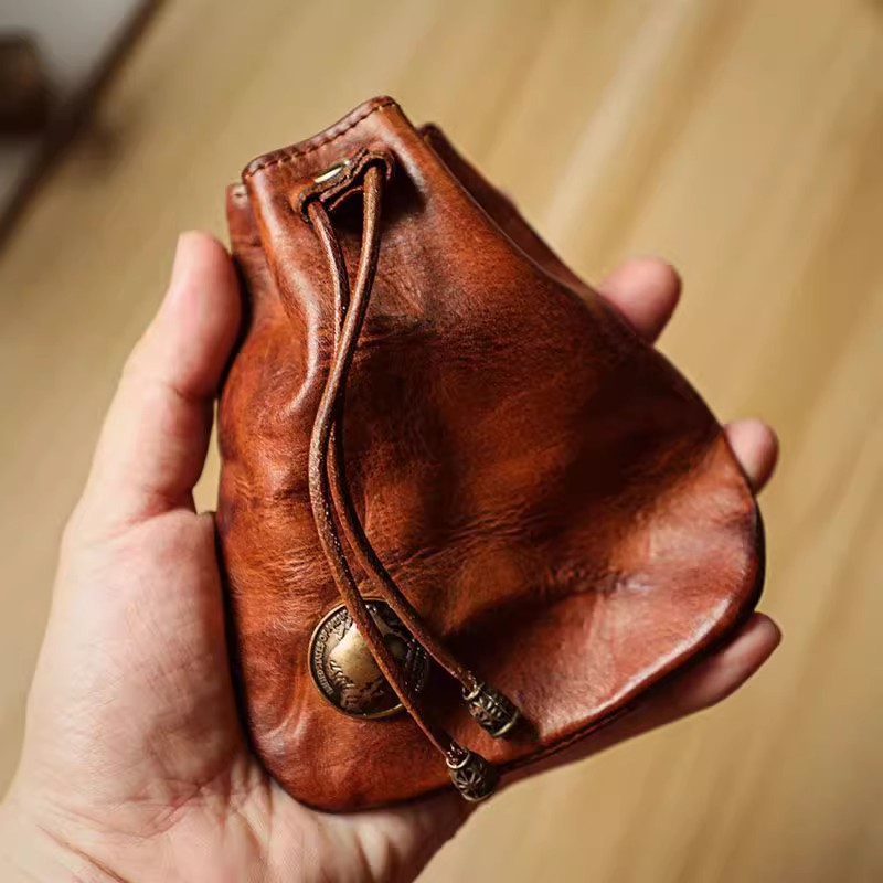 Women'S Japanese Bags - สไตล์ญี่ปุ่นกระเป๋าสตางค์หนังแท้นุ่มกระเป๋ามินิกระเป๋าใส่เหรียญมัลติฟังก์ชั่นกระเป๋าคาดเอวสำหรับผู้ชายผู้หญิงทำด้วยมือ