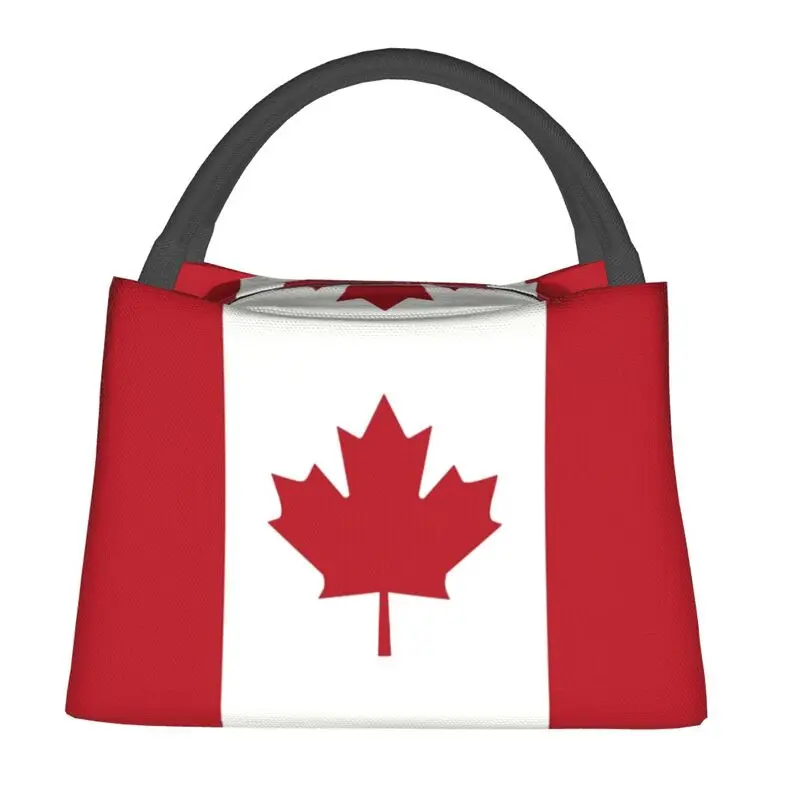 Women Bags Canada - กระเป๋าใส่อาหารกลางวันแบบมีฉนวนลายธงชาติแคนาดาสำหรับผู้หญิง กล่องอาหารกลางวันแบบพกพาเก็บความเย็น กล่องเก็บความร้อนสำหรับสำนักงาน ปิกนิก และการเดินทาง