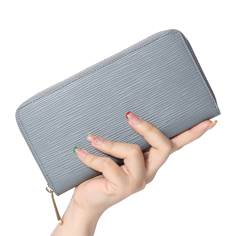 Women Bags Amazon - กระเป๋าสตางค์ผู้หญิงแบบยาวมีซิป ลายคลื่นน้ำ สำหรับขายส่งข้ามพรมแดน ปี 2026 กระเป๋าใส่เหรียญแบบซิปยาว
