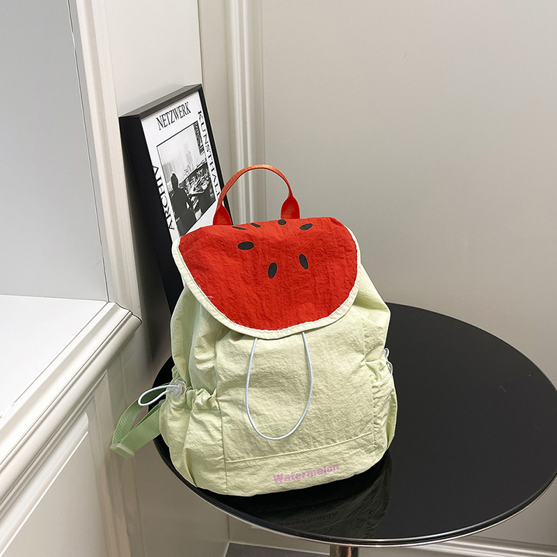 Women Bags New - ใหม่สตรีฤดูร้อนน่ารักการ์ตูนผลไม้พิมพ์โดปามีนกระเป๋าเป้สะพายหลังขนาดเล็กกระเป๋าเป้สะพายหลังแบบลำลองกระเป๋านักเรียนอเนกประสงค์กระเป๋าเดินทางอินเทรนด์น้ำหนักเบา