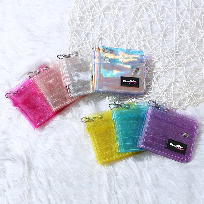 Jelly Bag Clear Pvc - โปร่งใสผู้หญิงกระเป๋าสตางค์ PVC เลเซอร์ Clear Jelly กระเป๋ามินิเงินบัตรเครดิตผู้ถือกระเป๋าสตางค์กระเป๋าสุภาพสตรีกระเป๋าสตางค์คอ