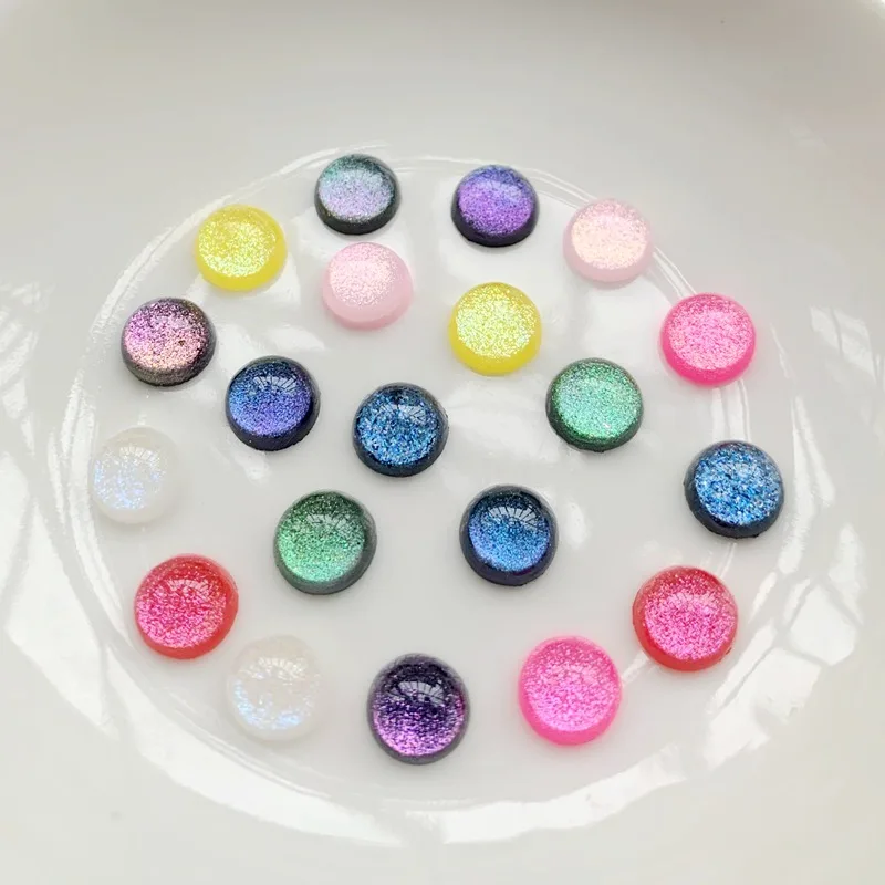 Circle Round Bag - 100 ชิ้น คริสตัลพลอยเทียมเอฟเฟกต์คอสมิก ครึ่งวงกลม หลังแบน สำหรับตกแต่งงานแต่งงาน