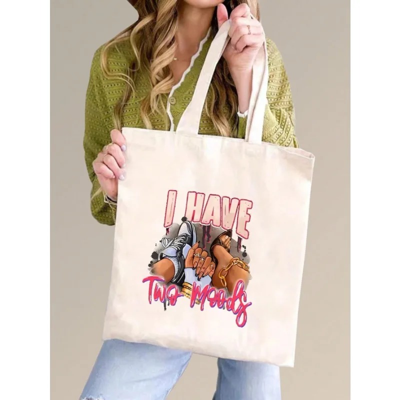 ROMWE กระเป๋าสะพายผ้าแคนวาสลาย - Women'S Tote Bags For Work บทวิจารณ์และราคา