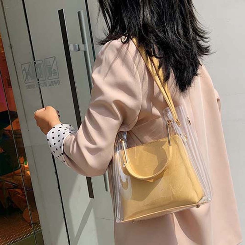 กระเป๋าใสสีลูกกวาด กระเป๋าใสกั - Jelly Bag Clear Pvc บทวิจารณ์และราคา