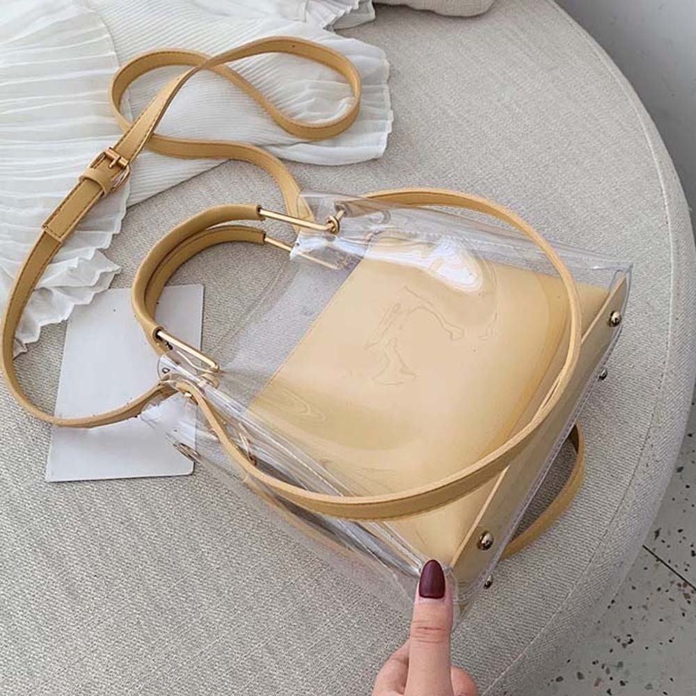 กระเป๋าใสสีลูกกวาด 2 ชิ้น/เซ็ต - Jelly Bag Clear Pvc บทวิจารณ์และราคา