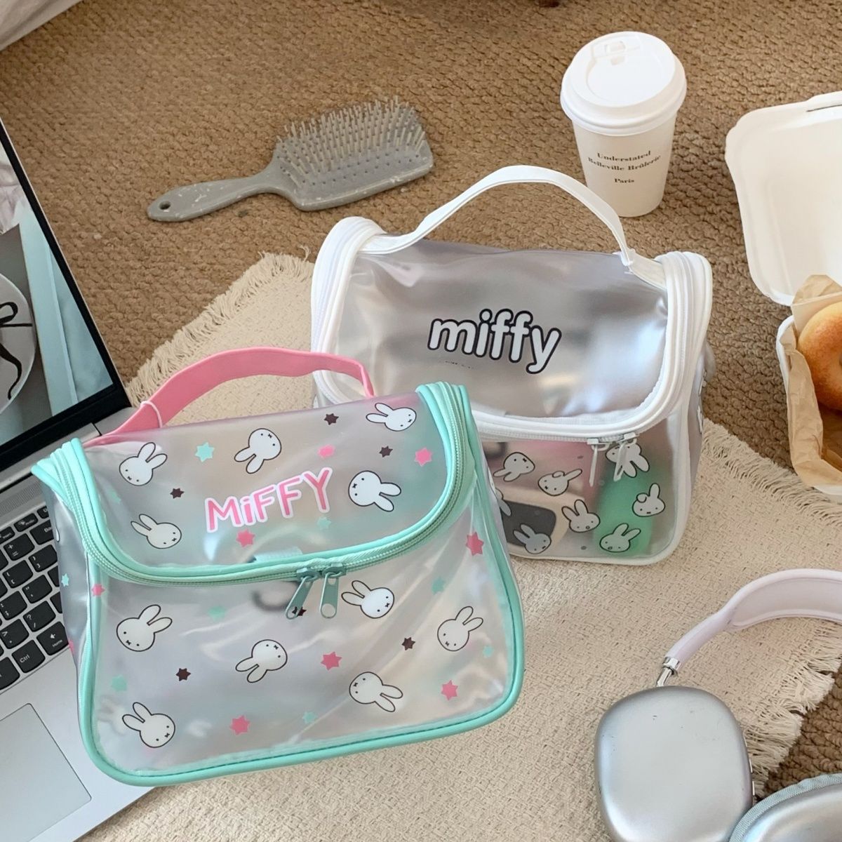 กระเป๋าเครื่องสำอางใสลายการ์ตู - Jelly Bag Clear Pvc บทวิจารณ์และราคา