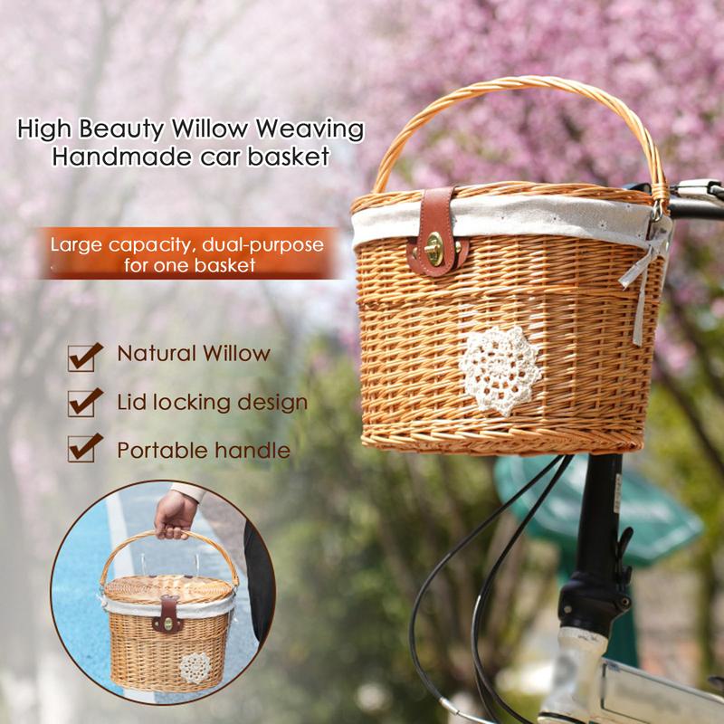 ตะกร้าจักรยานหวาย ตะกร้าแฮนด์ส - Basket Bag Wicker บทวิจารณ์และราคา