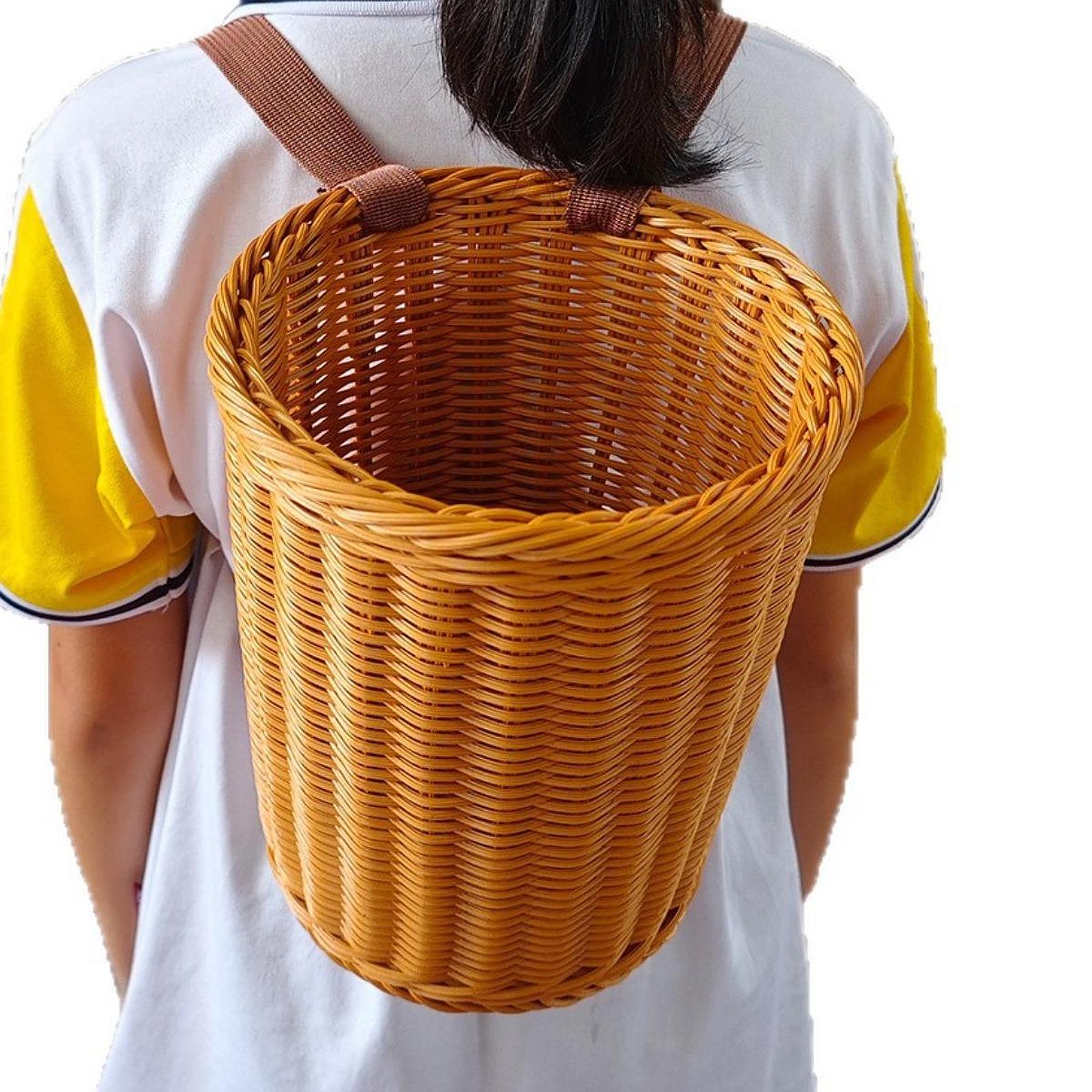 กระเป๋าเป้ตะกร้าสไตล์ชนบท สำหร - Basket Bag Wicker บทวิจารณ์และราคา