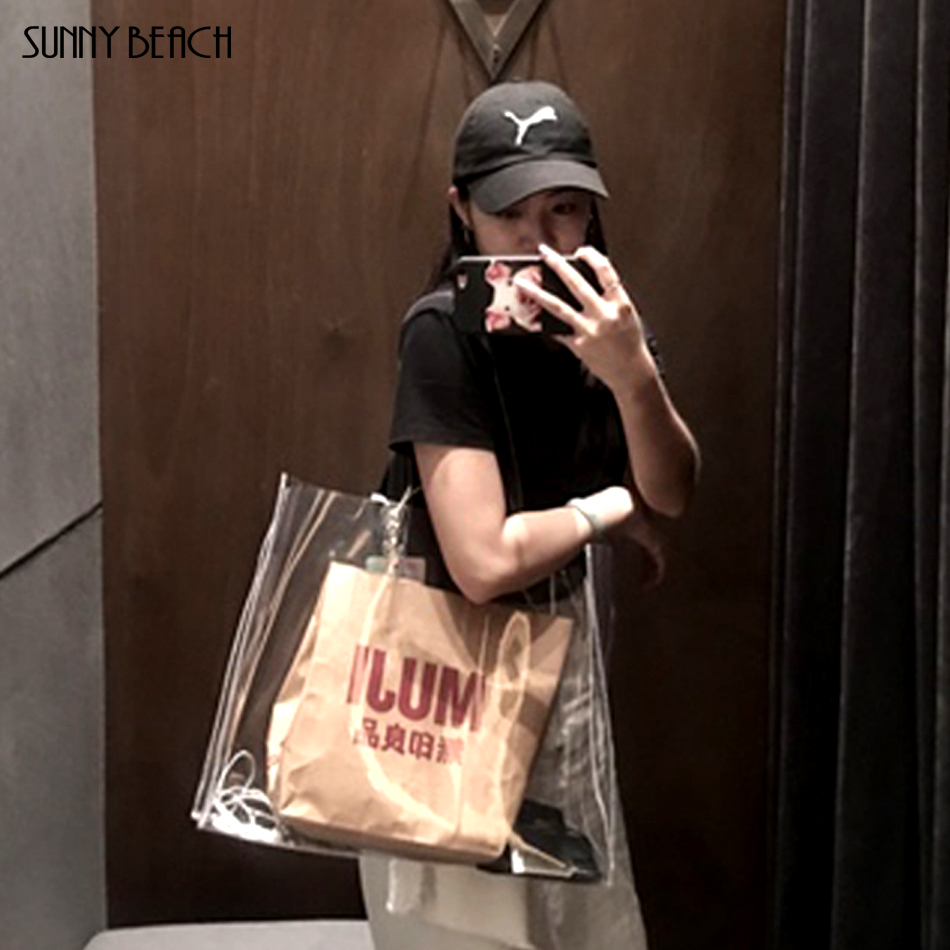 SUNNY BEACH แบรนด์หรู PVC ใสผู - Jelly Bag Clear Pvc บทวิจารณ์และราคา