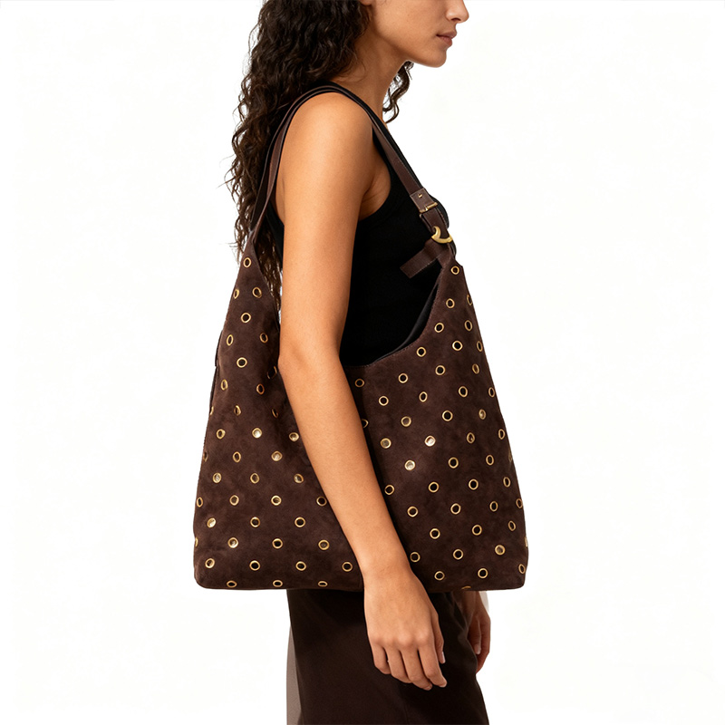 กระเป๋าโท้ทหนังกลับประดับหมุดโ - Women'S Vegan Bags บทวิจารณ์และราคา