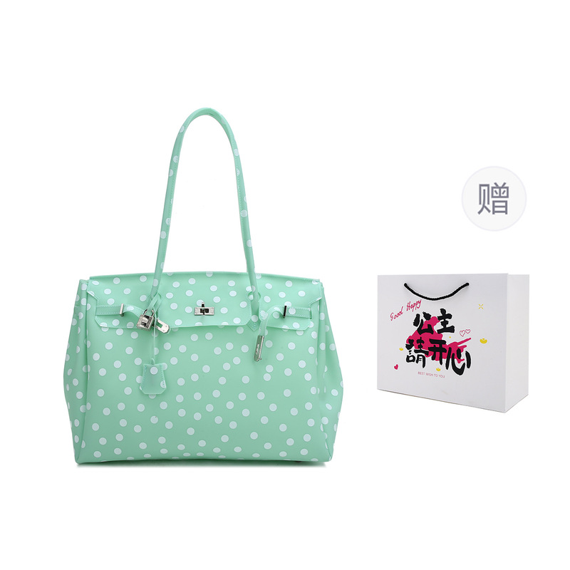 กระเป๋าถือ PVC ใสลายจุด กันน้ำ - Jelly Bag Clear Pvc บทวิจารณ์และราคา