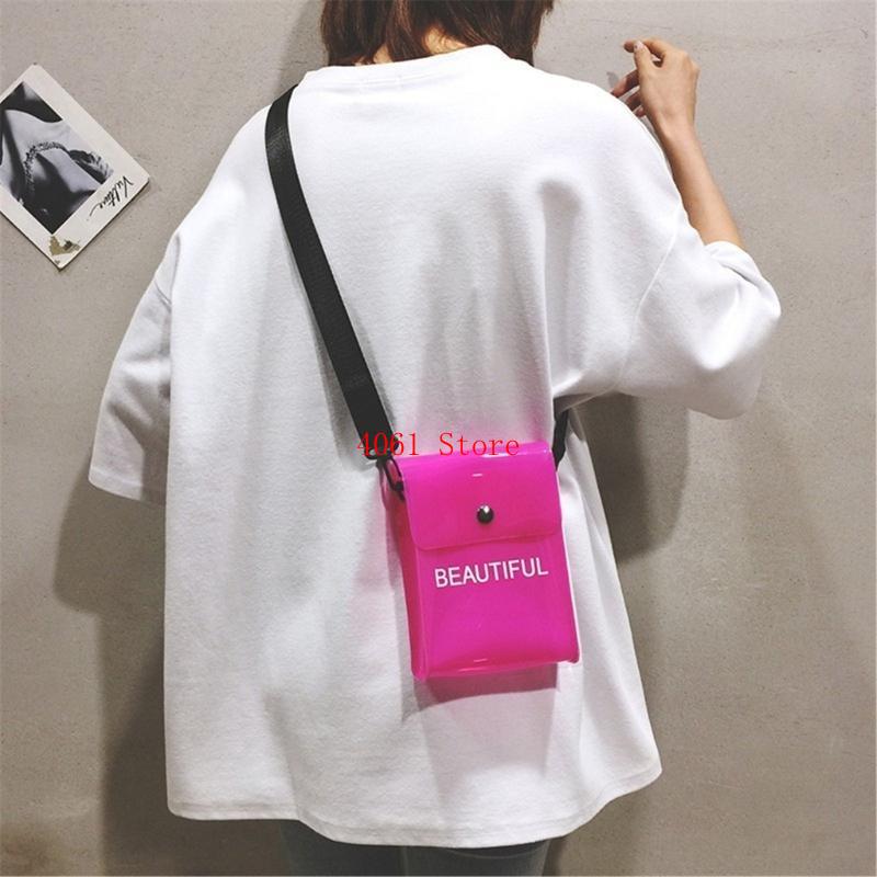 กระเป๋าสะพายข้างใสสีลูกกวาดเยล - Jelly Bag Clear Pvc บทวิจารณ์และราคา
