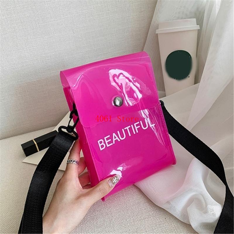 กระเป๋าสะพายข้างใสสีลูกกวาดเยล - Jelly Bag Clear Pvc บทวิจารณ์และราคา