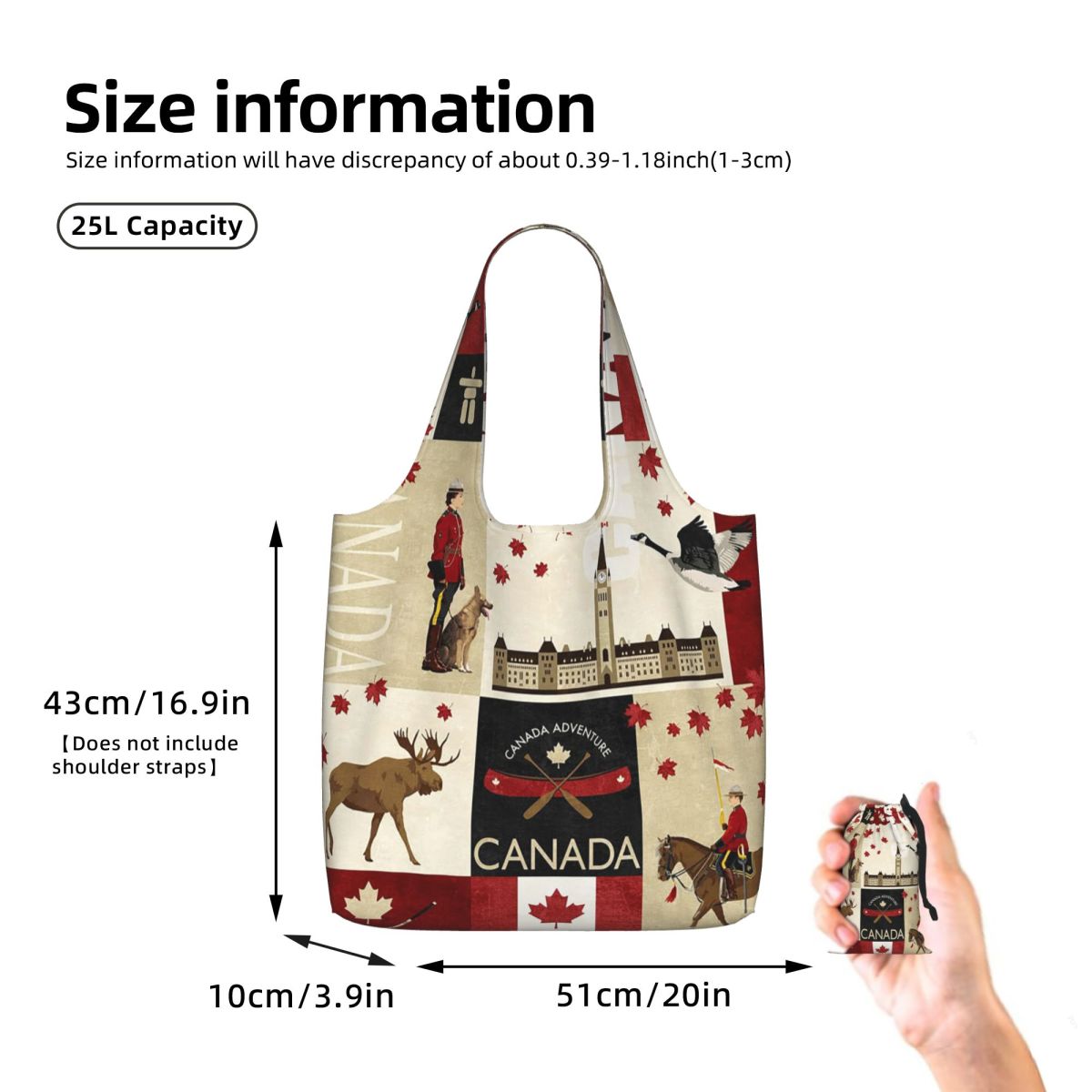 กระเป๋าผ้าแคนวาสลายธงชาติแคนาด - Women Bags Canada บทวิจารณ์และราคา