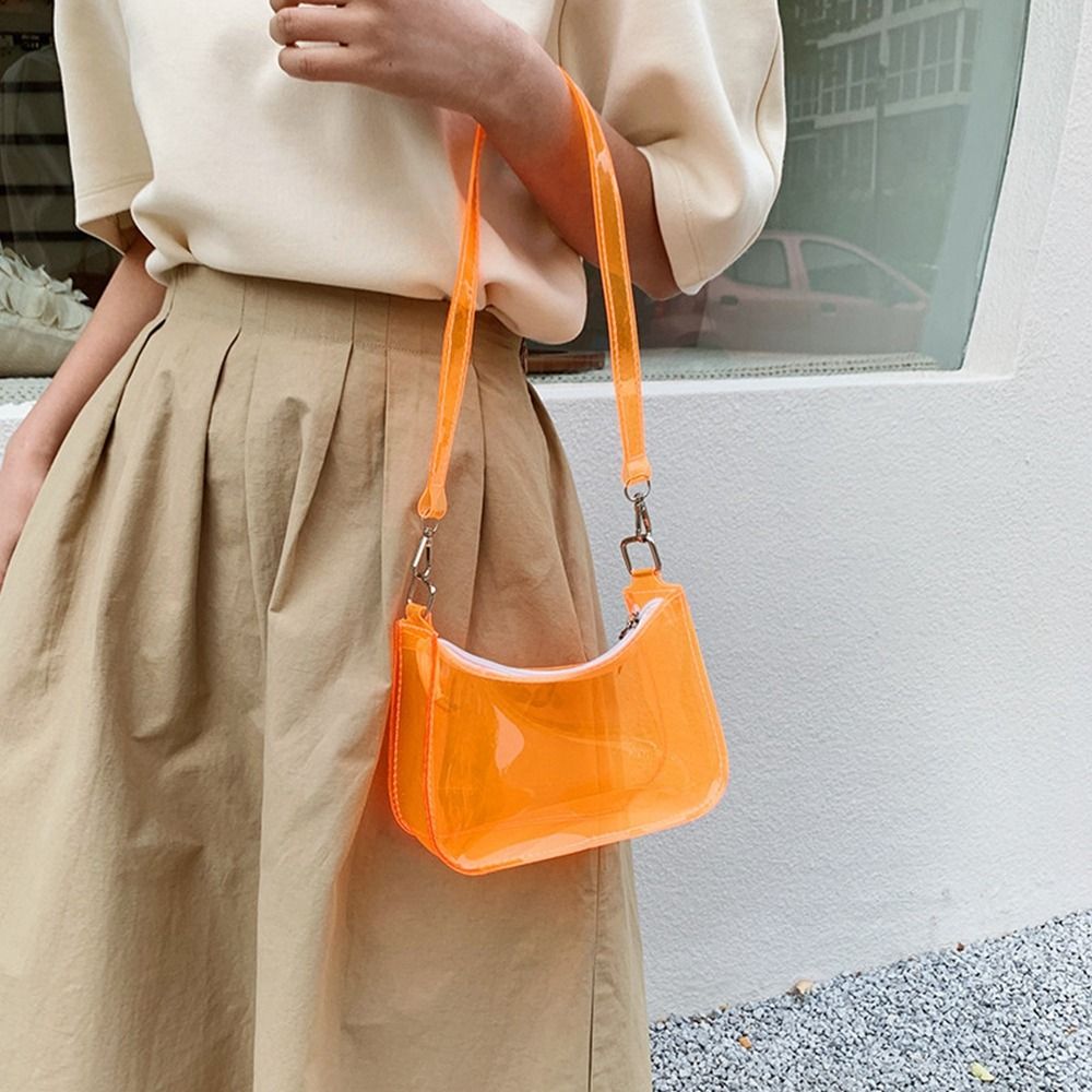 กระเป๋าสะพายไหล่ PVC สีเจลลี่แ - Jelly Bag Clear Pvc บทวิจารณ์และราคา