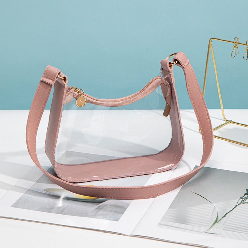 กระเป๋าสะพายข้างกันน้ำแบบพกพาค - Jelly Bag Clear Pvc บทวิจารณ์และราคา