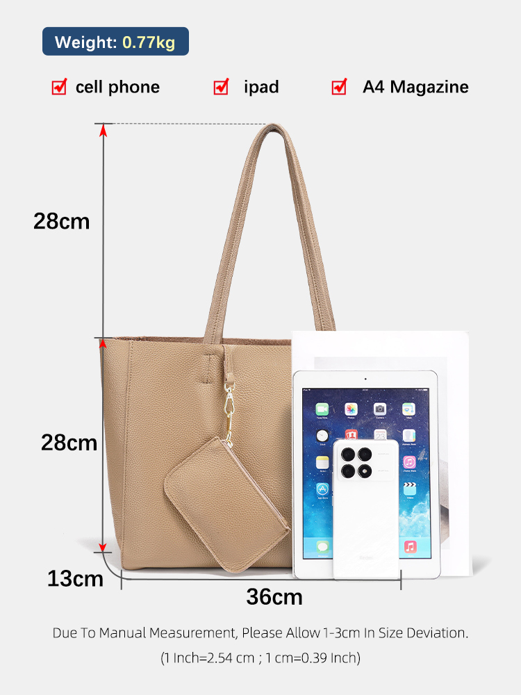 กระเป๋าถือขนาดใหญ่หนังแท้ Zenc - Women'S Tote Bags For Work บทวิจารณ์และราคา