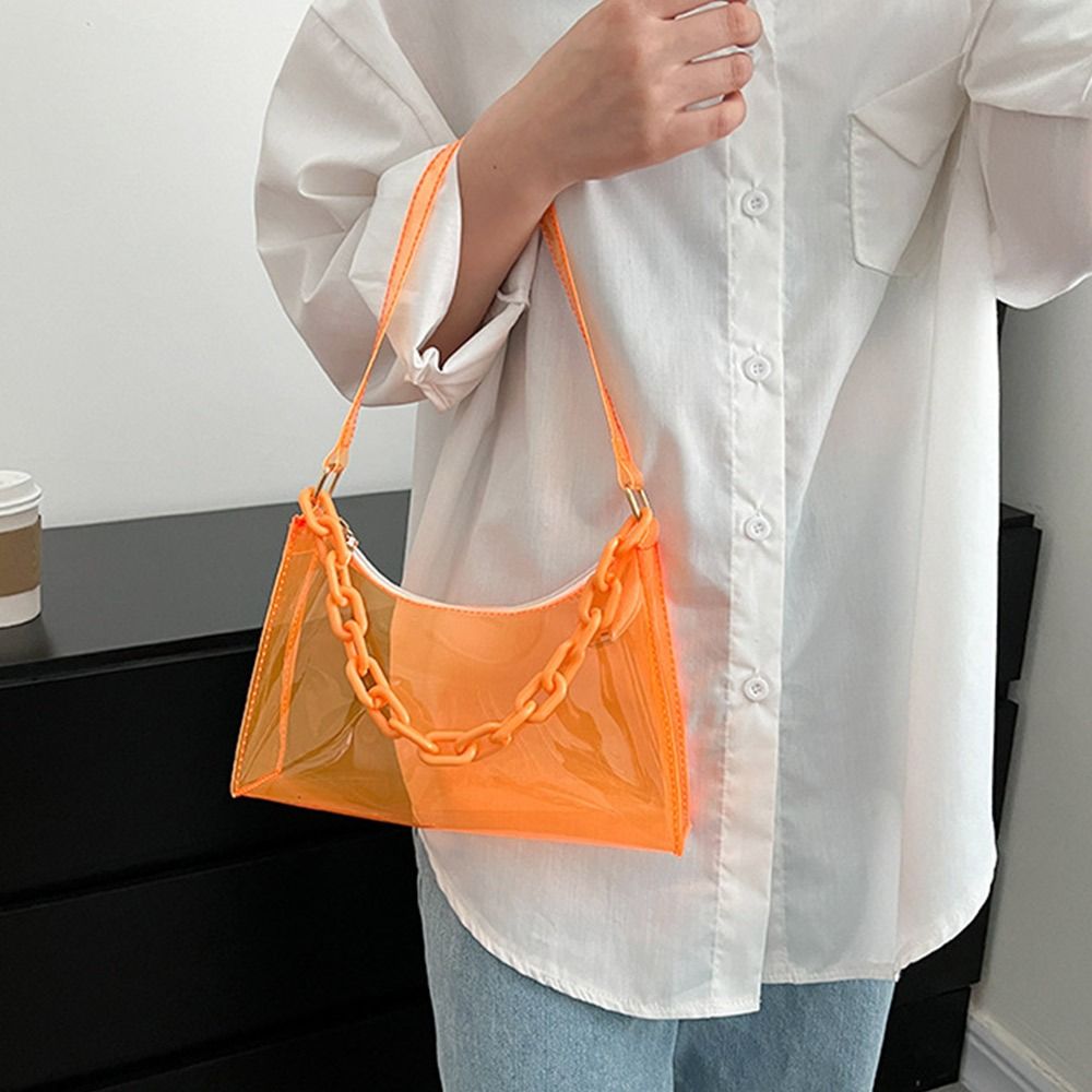 กระเป๋าแฟชั่นผู้หญิงเจลลี่กระเ - Jelly Bag Clear Pvc บทวิจารณ์และราคา