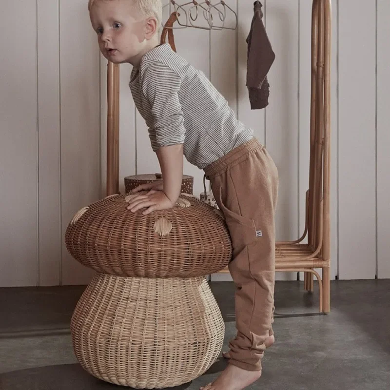 Nordic WIND หวายทอเห็ดรูปตะกร้ - Basket Bag Wicker บทวิจารณ์และราคา