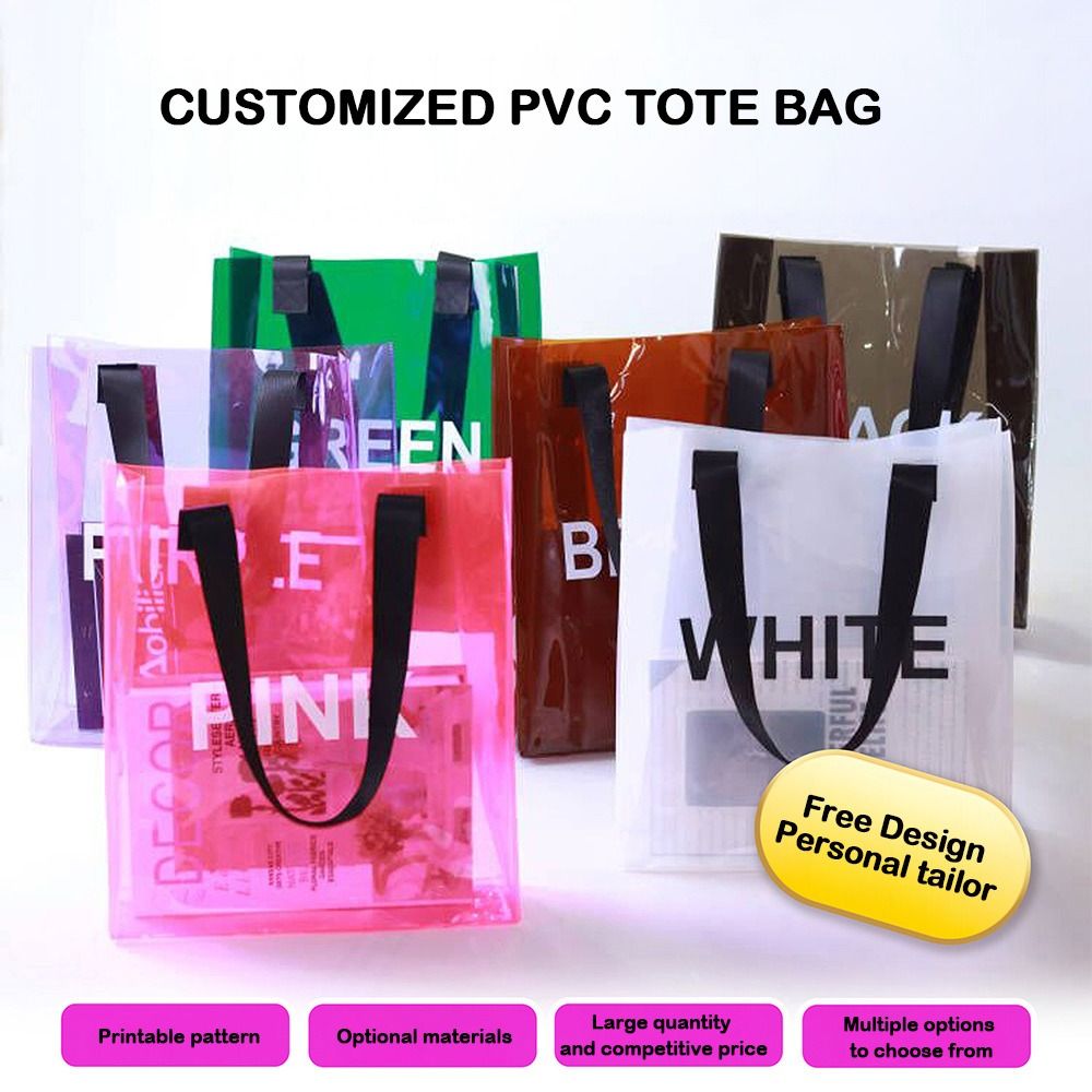 โปร่งใส Tote กระเป๋าแบบพกพา PV - Jelly Bag Clear Pvc บทวิจารณ์และราคา