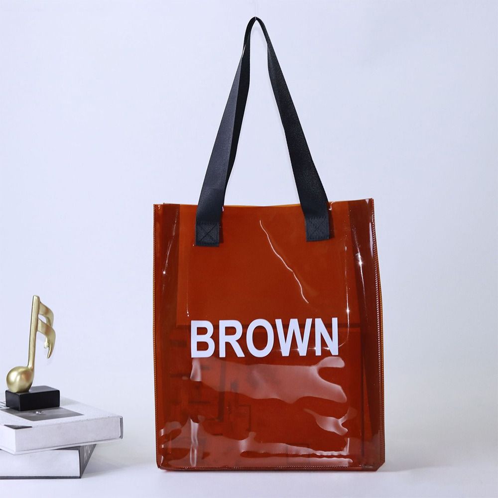 โปร่งใส Tote กระเป๋าแบบพกพา PV - Jelly Bag Clear Pvc บทวิจารณ์และราคา