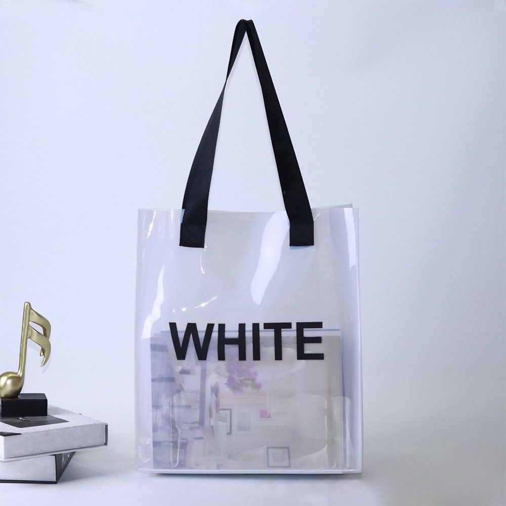 โปร่งใส Tote กระเป๋าแบบพกพา PV - Jelly Bag Clear Pvc บทวิจารณ์และราคา