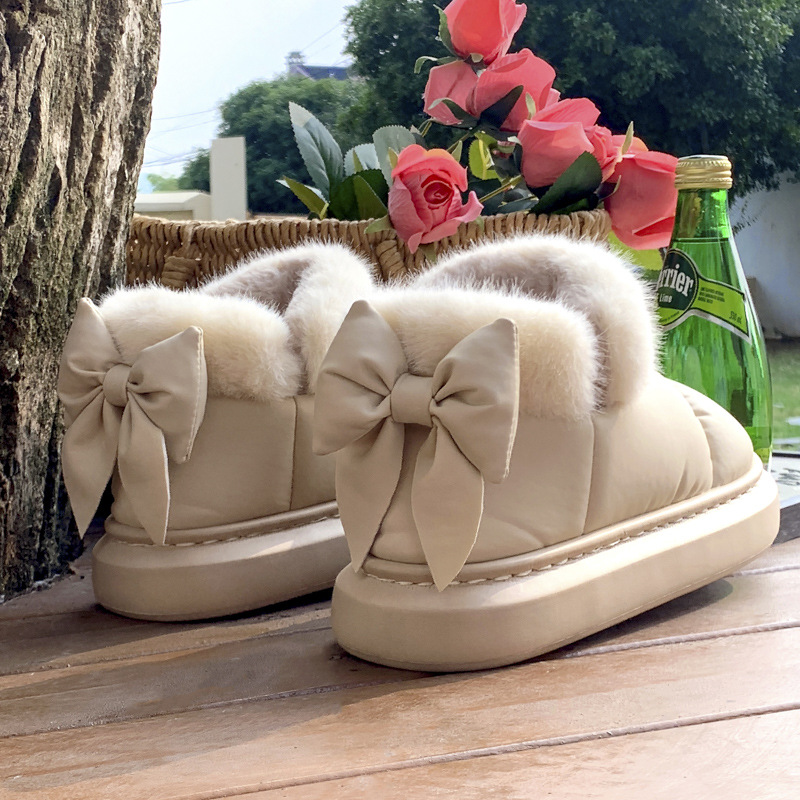 รองเท้าแตะผ้าฝ้ายแบบมีโบว์สำหร - Women Bags New บทวิจารณ์และราคา