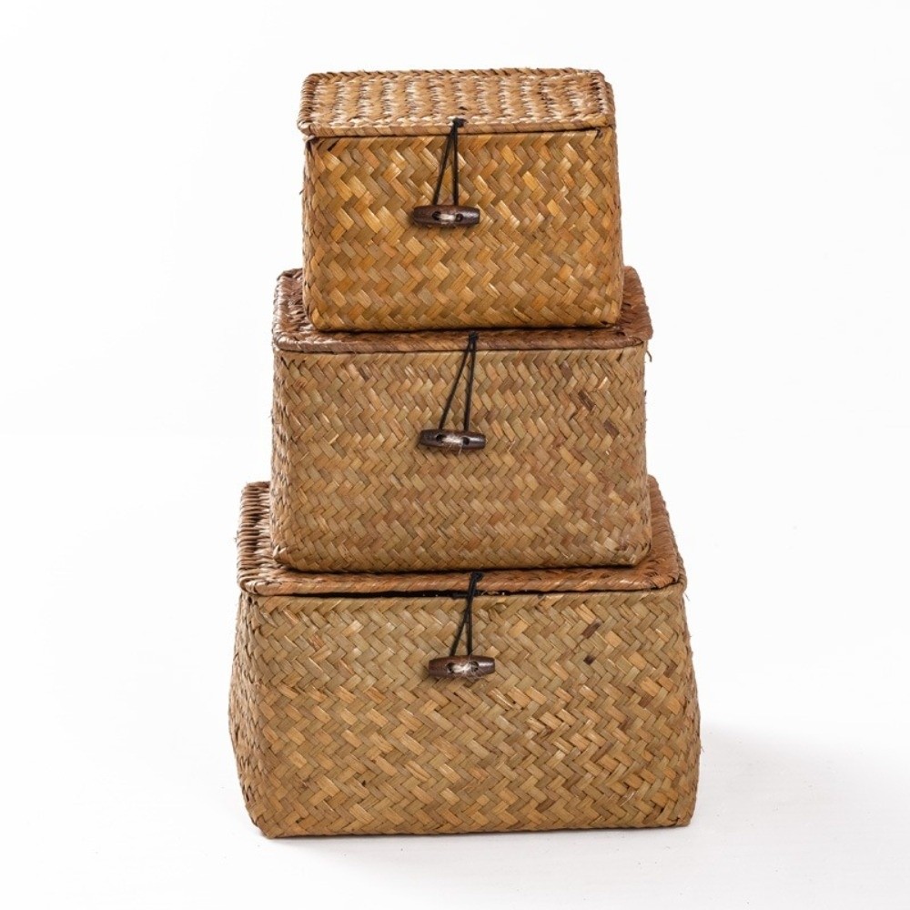 ตะกร้าเก็บของสานจากหญ้าทะเลแบบ - Basket Bag Wicker บทวิจารณ์และราคา