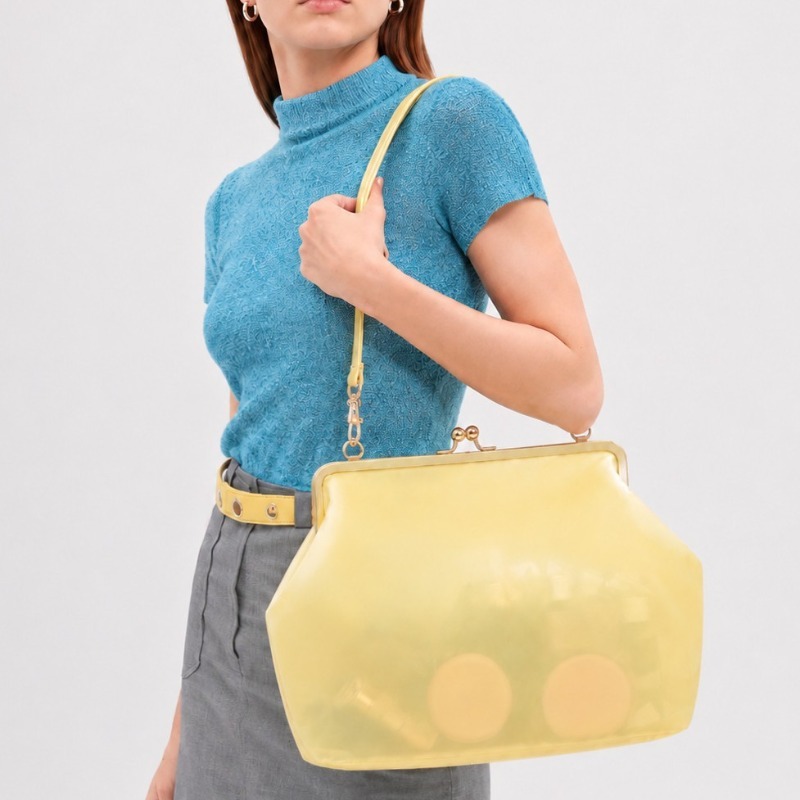 กระเป๋าใส PVC กันน้ำ สีลูกกวาด - Jelly Bag Clear Pvc บทวิจารณ์และราคา