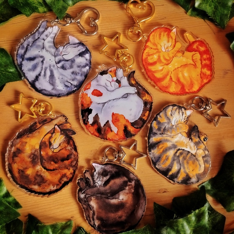 พวงกุญแจอะคริลิกรูปแมว สีเทา แ - Tortoiseshell Bag Acrylic บทวิจารณ์และราคา